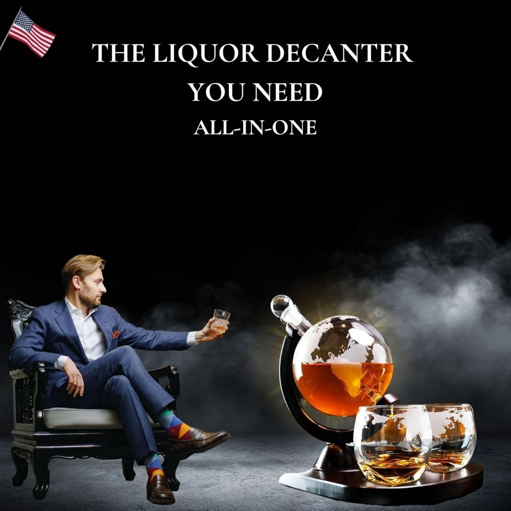 Whiskey Decanter Globe Set wit - Decanter Globe Set recensie en prijs