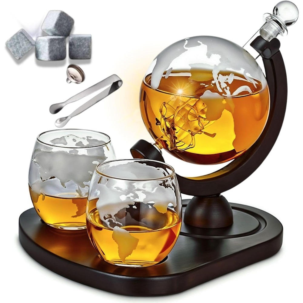Whiskey Decanter Globe Set wit - Decanter Globe Set recensie en prijs