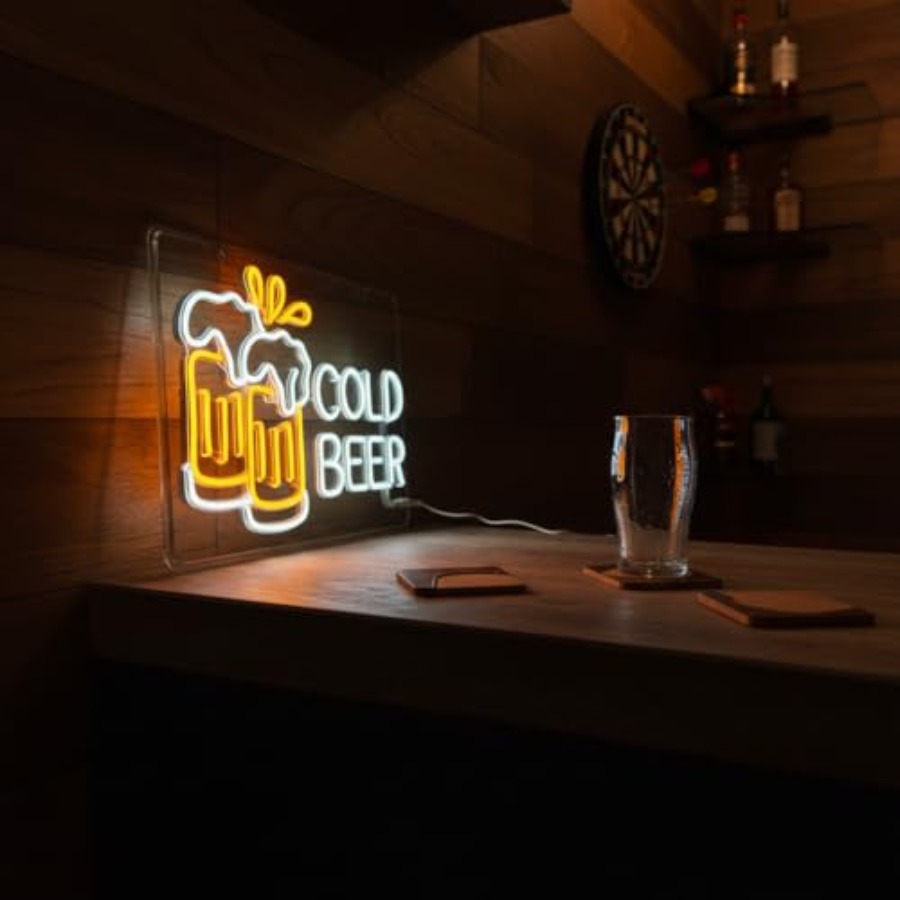 Cold Beer Neon Sign for Busine - Home Bar Signs recensie en prijs