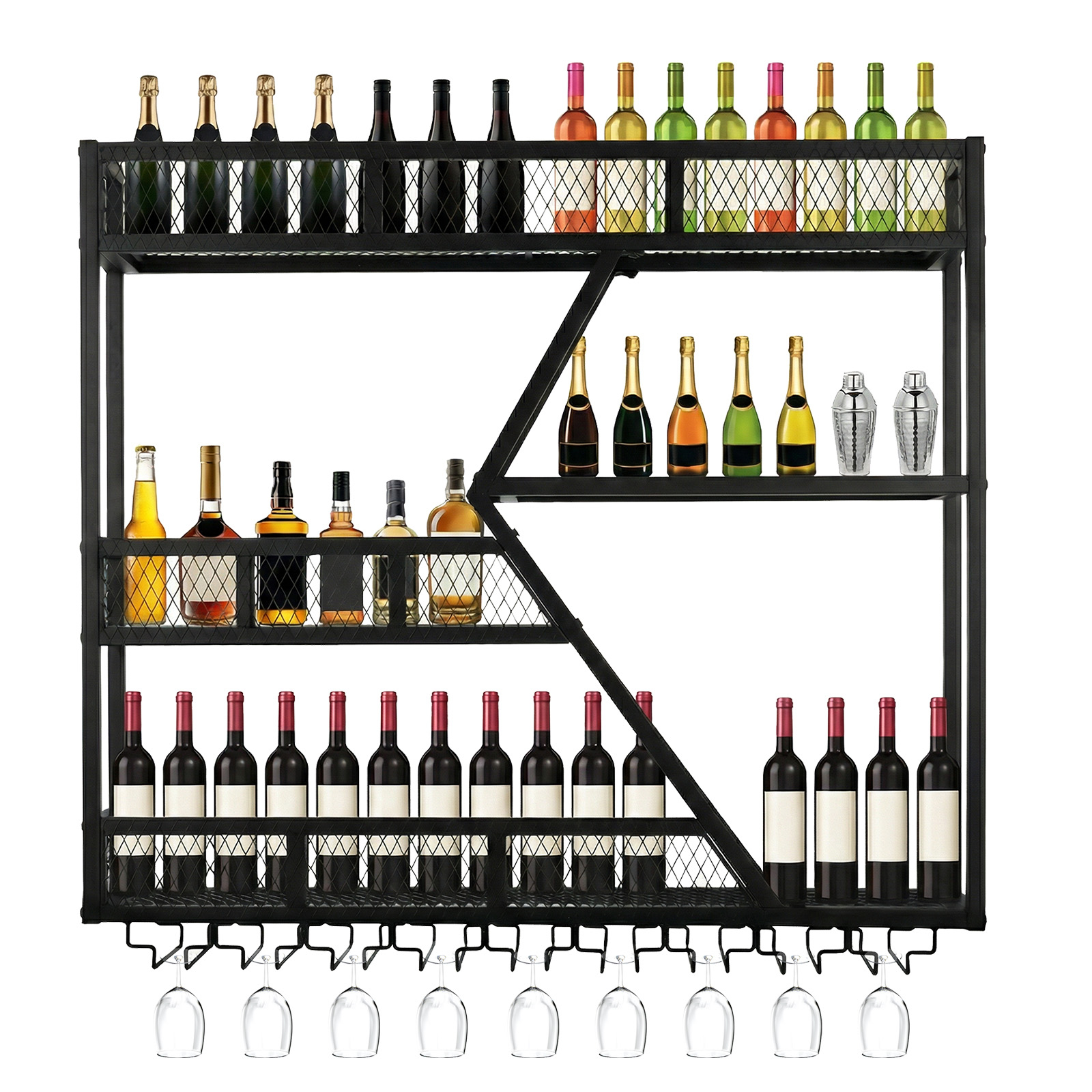 39in 3-Tiers Liquor Bottle Dis - Home Bar Shelf recensie en prijs