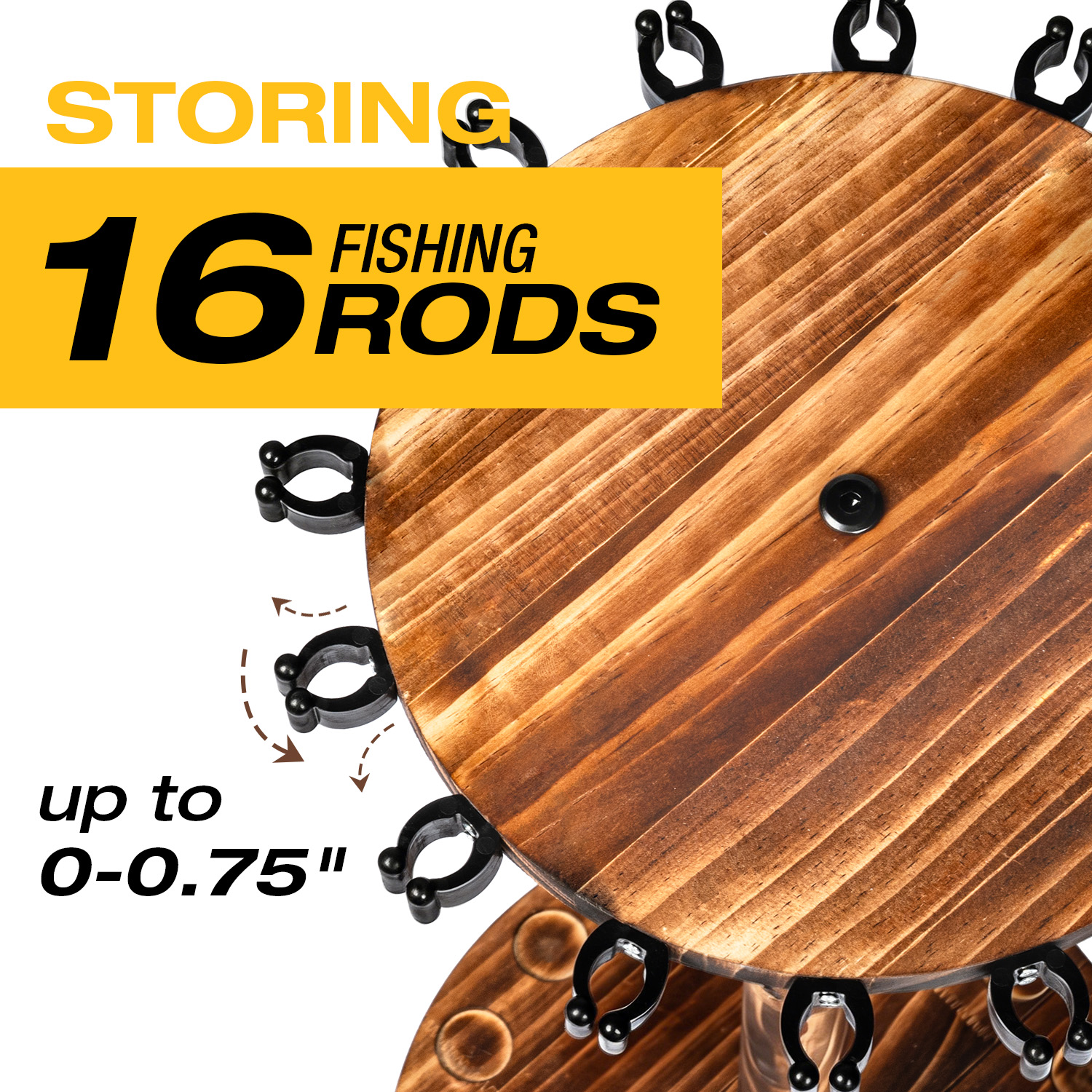 Round Carbonized Wood Fishing  - Home Bar Stand recensie en prijs