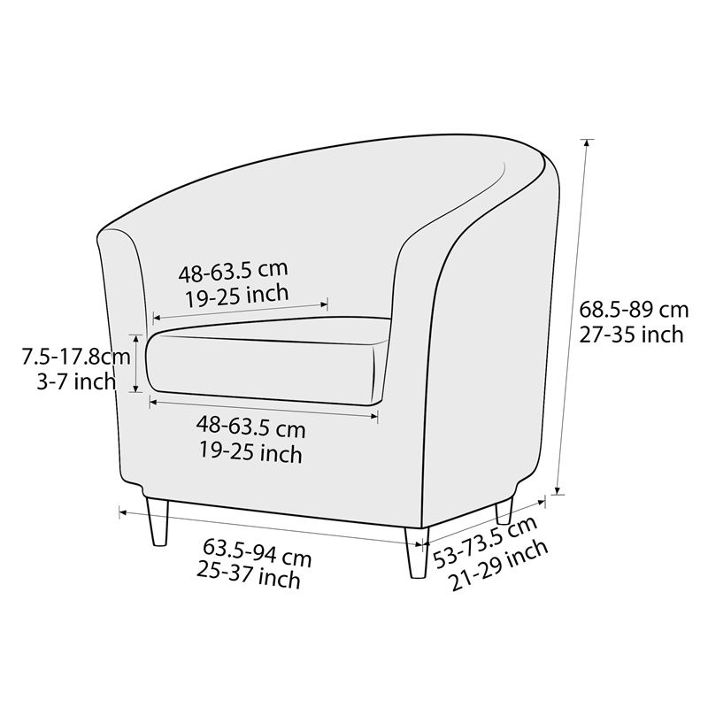Solid Color Club Armchair Cove - Home Bar Seating recensie en prijs