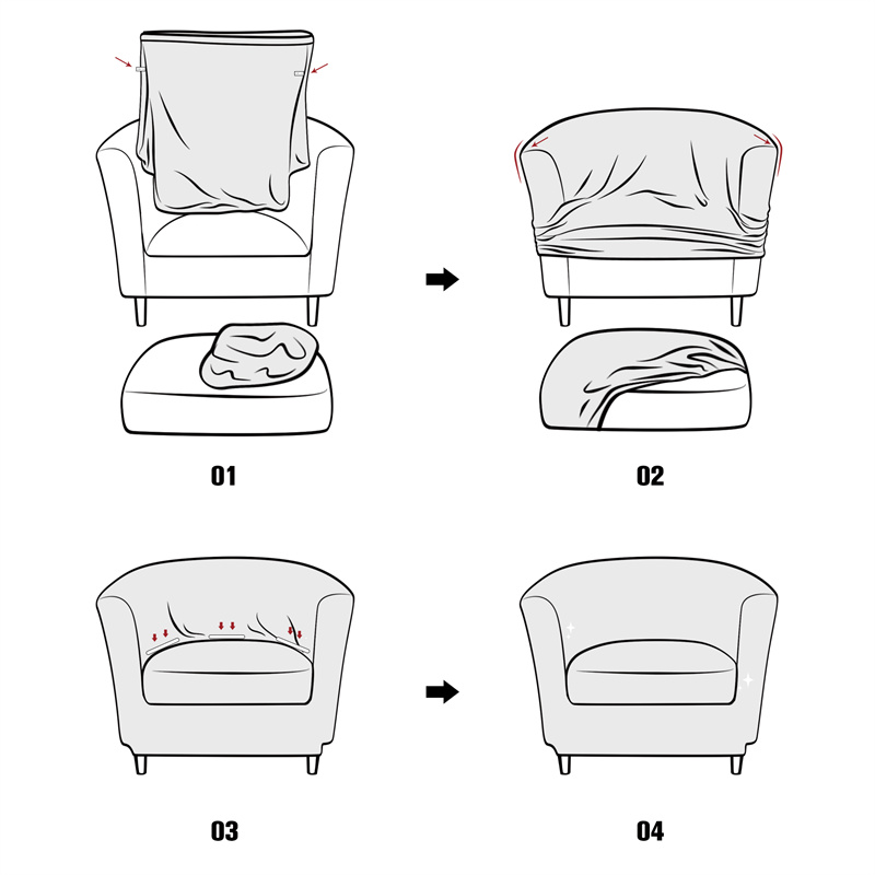 Solid Color Club Armchair Cove - Home Bar Seating recensie en prijs