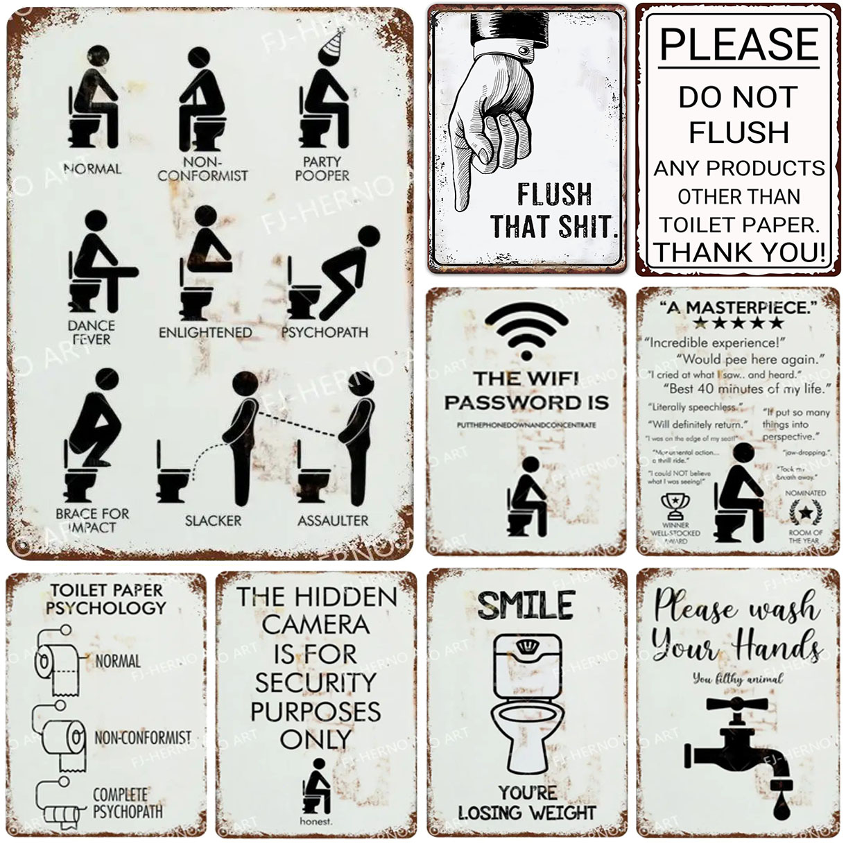 Attention Metal Tin Sign Washi - Home Bar Cafe recensie en prijs