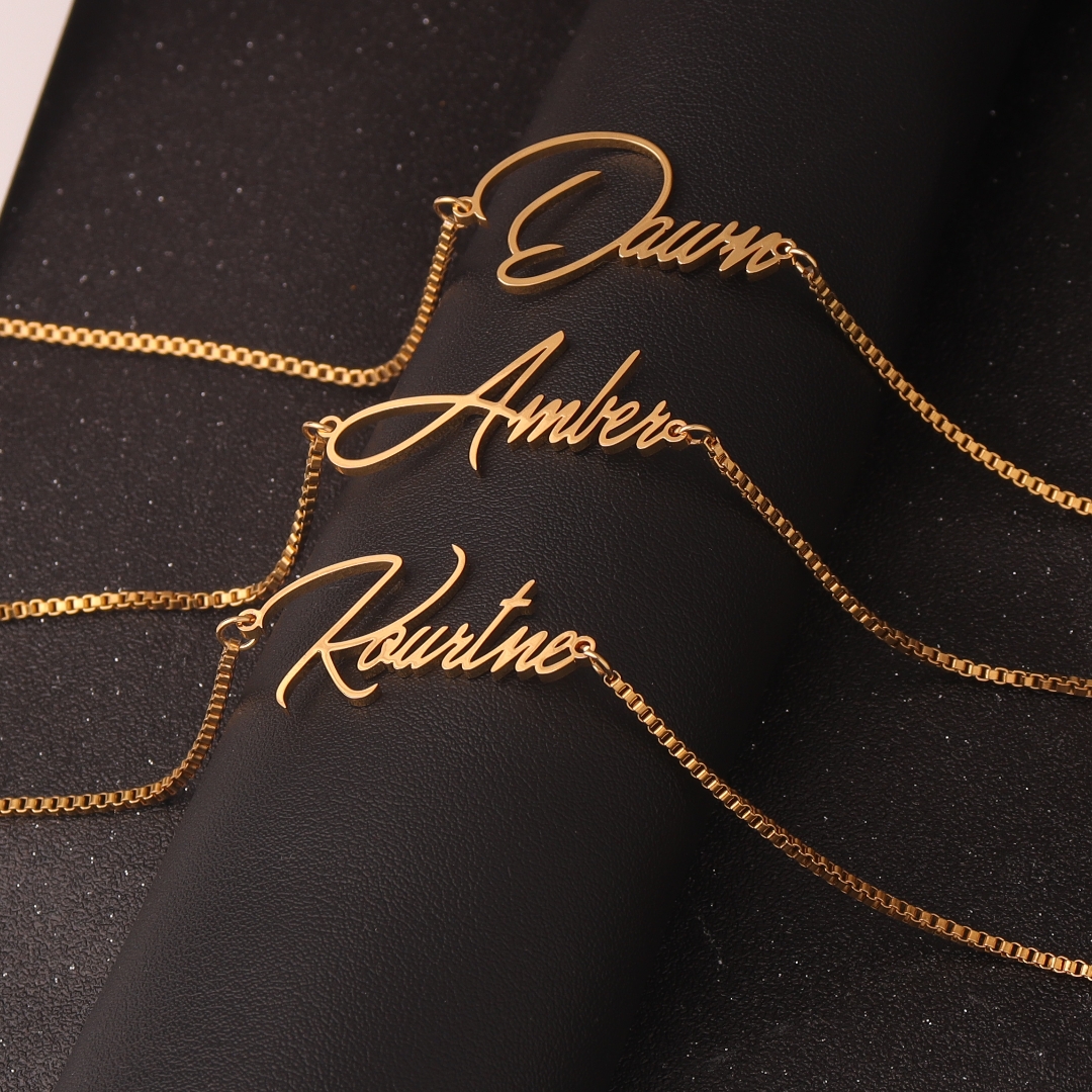 Personalised Gold Name Necklac - Bar Cart Gold recensie en prijs