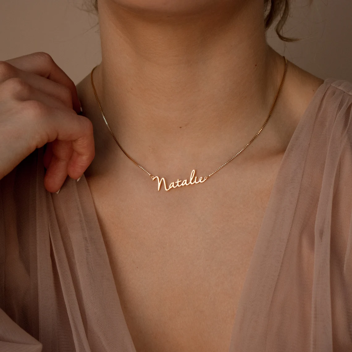 Personalised Gold Name Necklac - Bar Cart Gold recensie en prijs