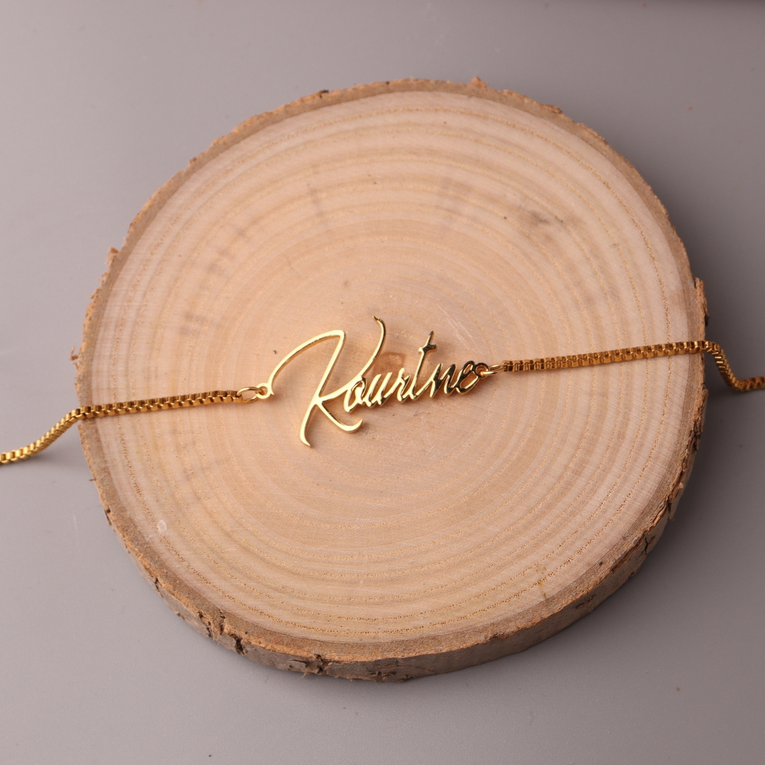 Personalised Gold Name Necklac - Bar Cart Gold recensie en prijs