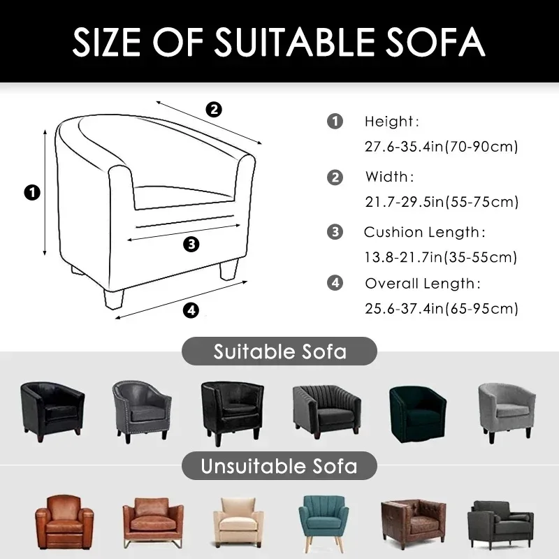 Elastic Club Chair Cover Jacqu - Home Bar Seating recensie en prijs