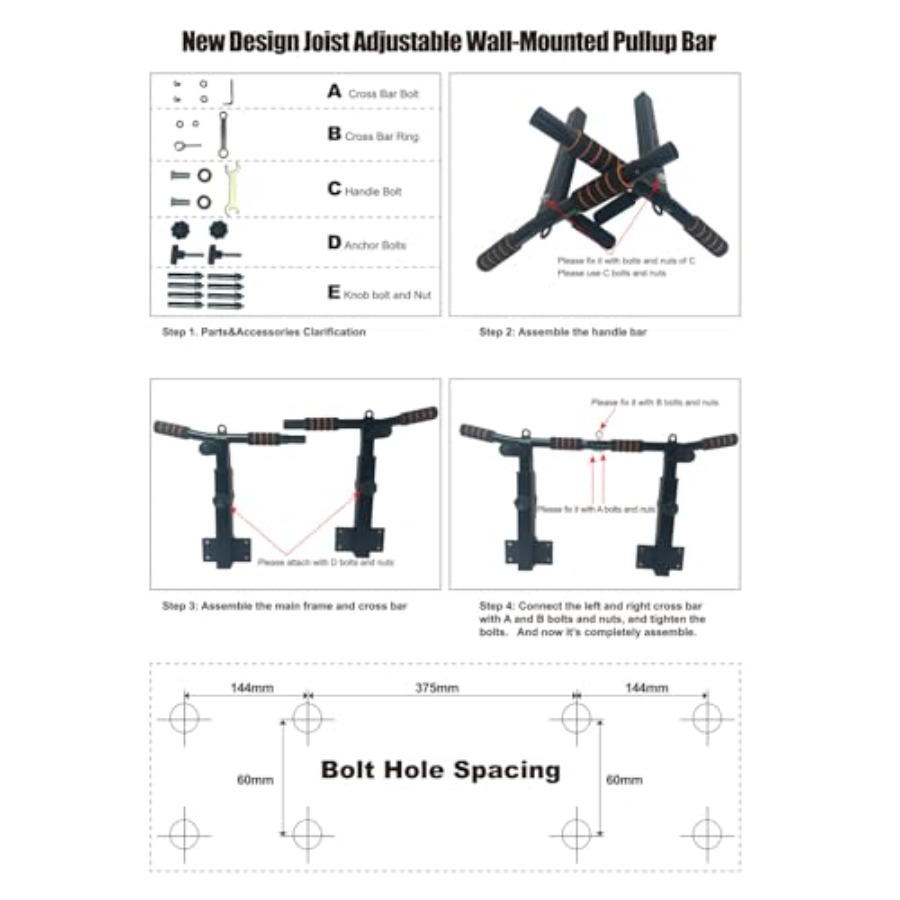 Wall Mounted Pull Up Bar for H - Home Bar And Gym recensie en prijs