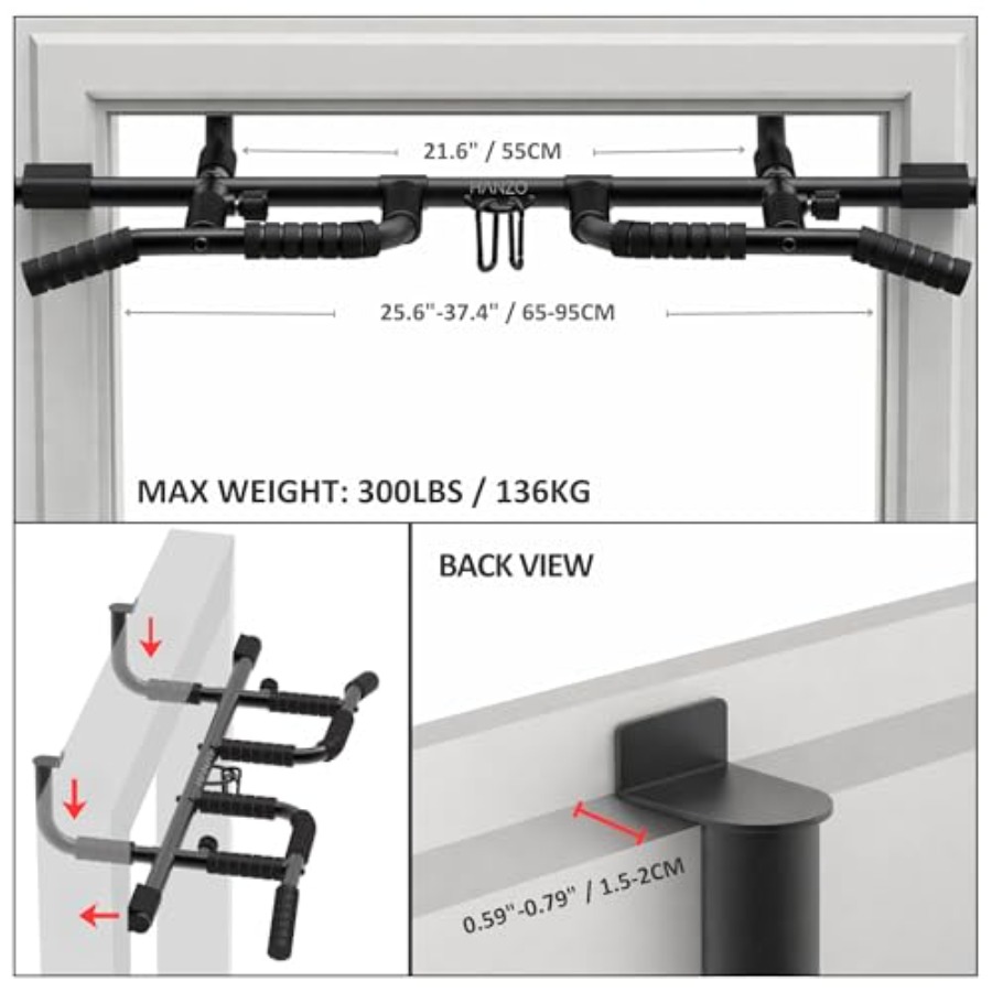 Doorway Pull Up Bar Set with S - Home Bar Setup recensie en prijs