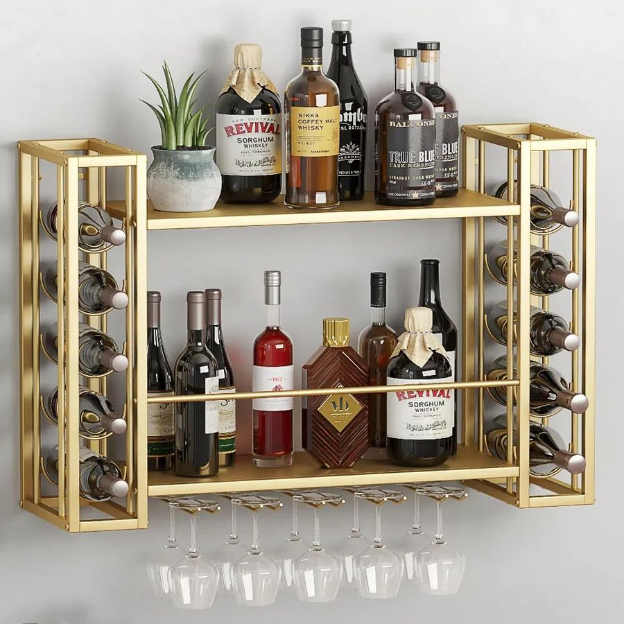 Wall Mounted Wine Rack, Wine R - Home Bar Shelf recensie en prijs