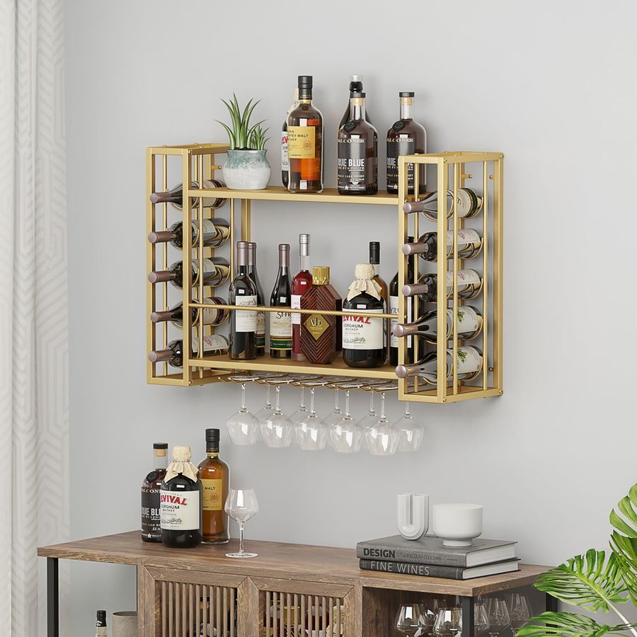 Wall Mounted Wine Rack, Wine R - Home Bar Shelf recensie en prijs