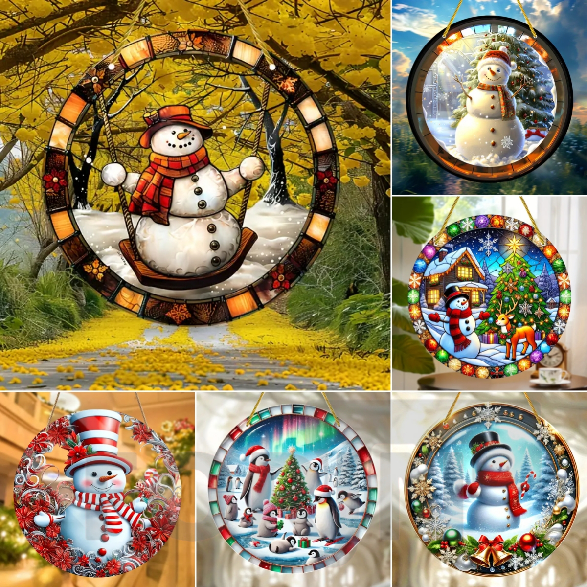 Christmas Snowman Acrylic Roun - Home Bar Cafe recensie en prijs