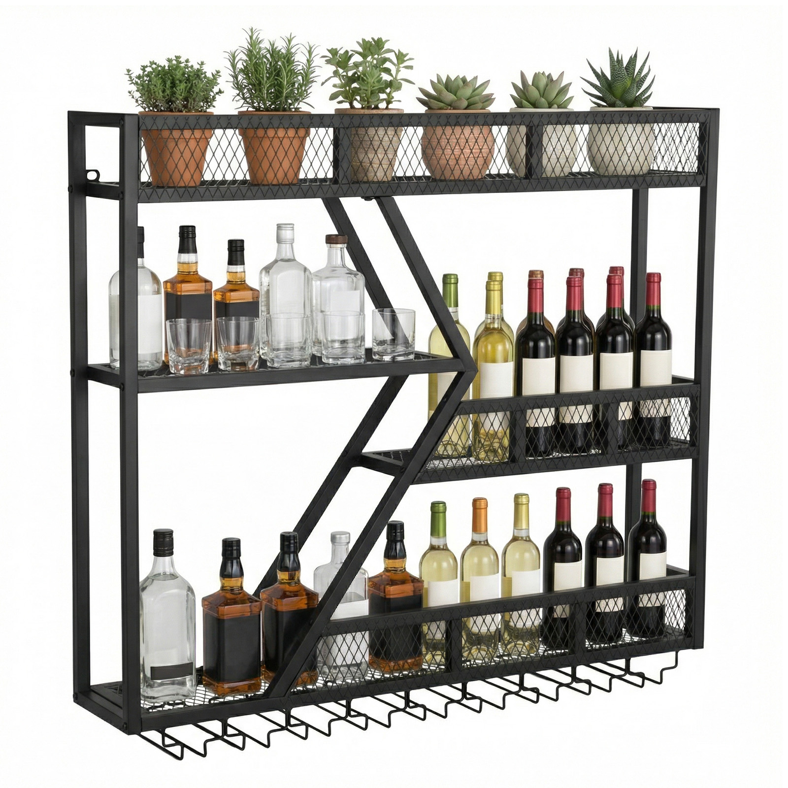 39in 3-Tiers Liquor Bottle Dis - Home Bar Shelf recensie en prijs