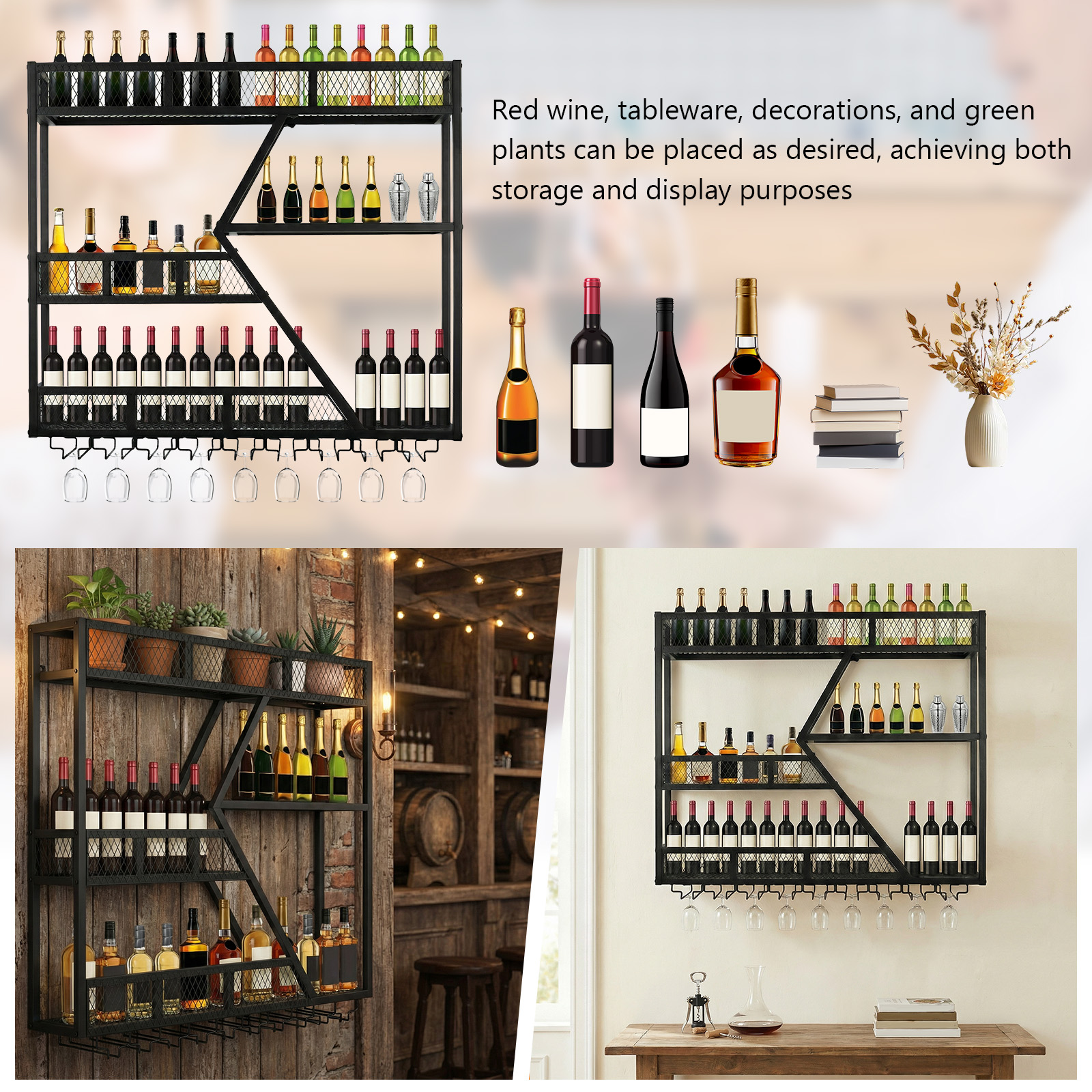 39in 3-Tiers Liquor Bottle Dis - Home Bar Shelf recensie en prijs