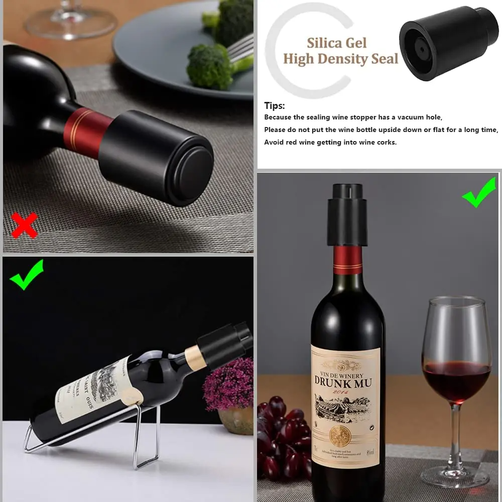 Vacuum Wine Bottle Cap Stopper - Wine Preservation Pump recensie en prijs