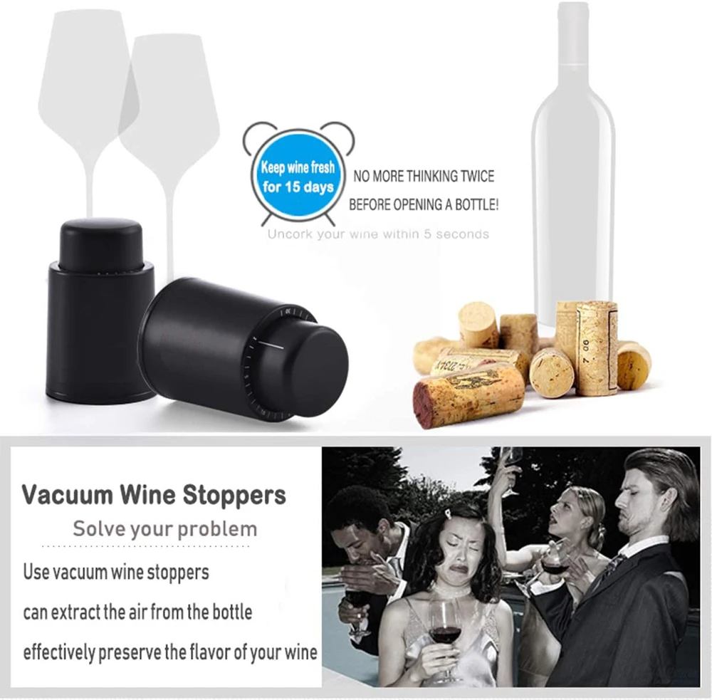 Vacuum Wine Bottle Cap Stopper - Wine Preservation Pump recensie en prijs