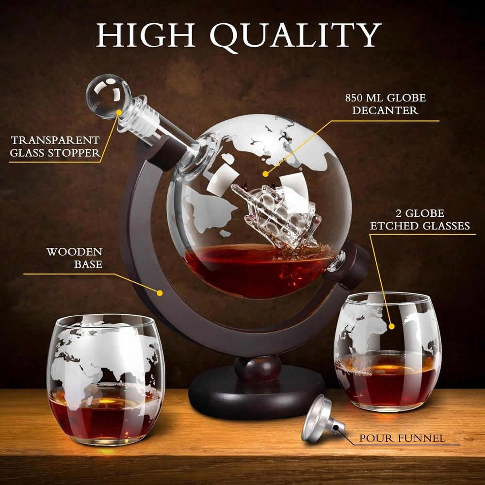 Decanter Sets For Men, Whiskey - Decanter Globe Set recensie en prijs