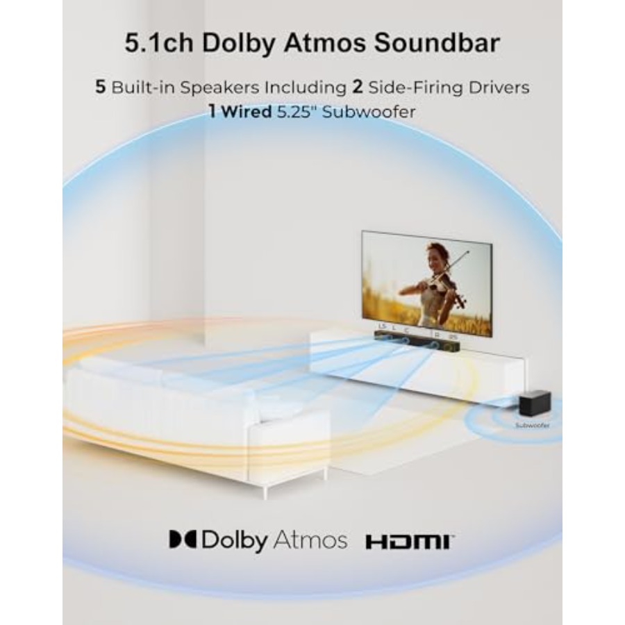 5.1CH Surround Sound Bar with  - Home Bar And Theater recensie en prijs