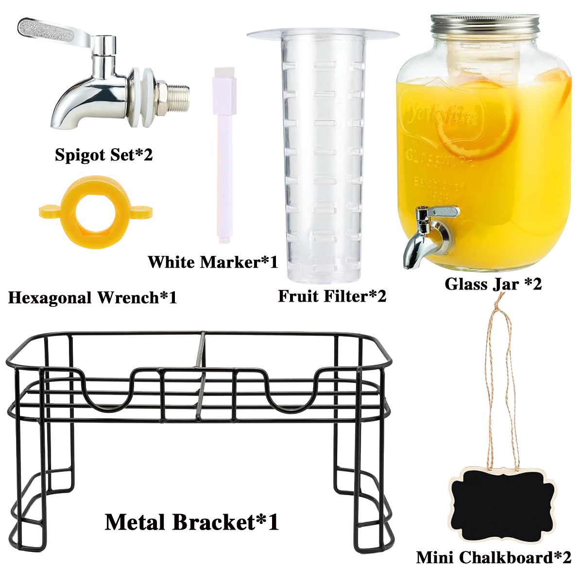 Drink Dispenser 2 Packs 1 Gall - Citrus Juicer Bar recensie en prijs