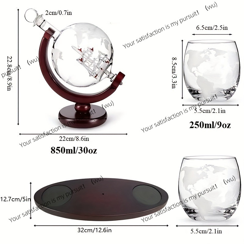 Whiskey Decanter Globe Set wit - Decanter Globe Set recensie en prijs