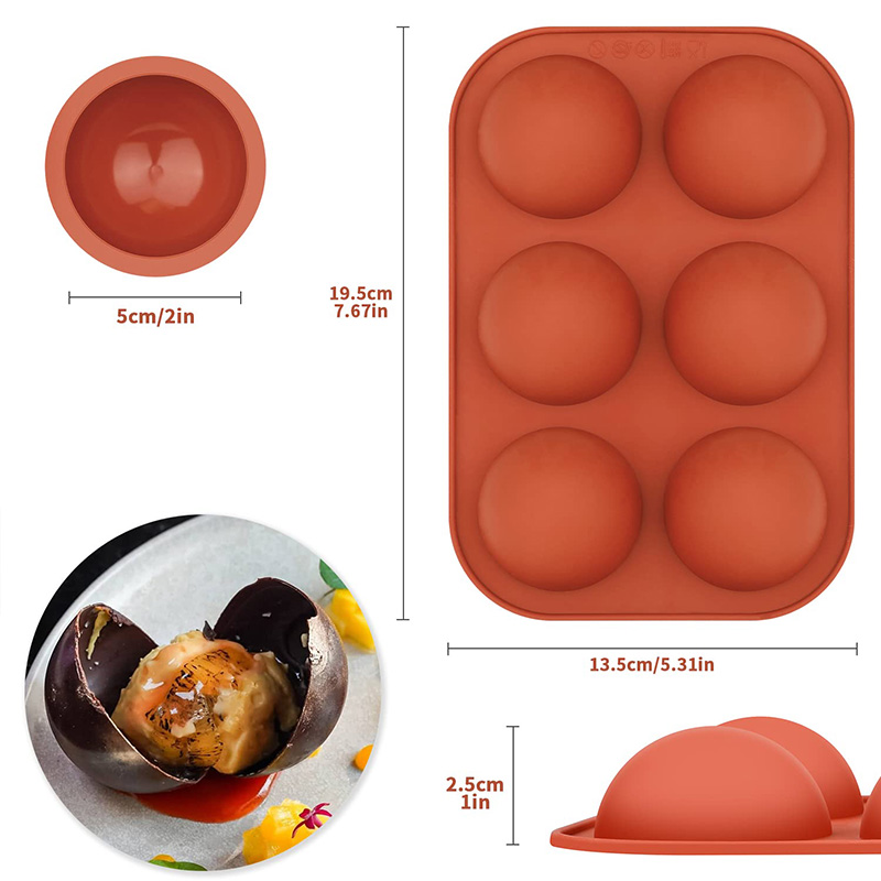 6 Cavities Semicircle Silicone - Ice Mold Sphere recensie en prijs