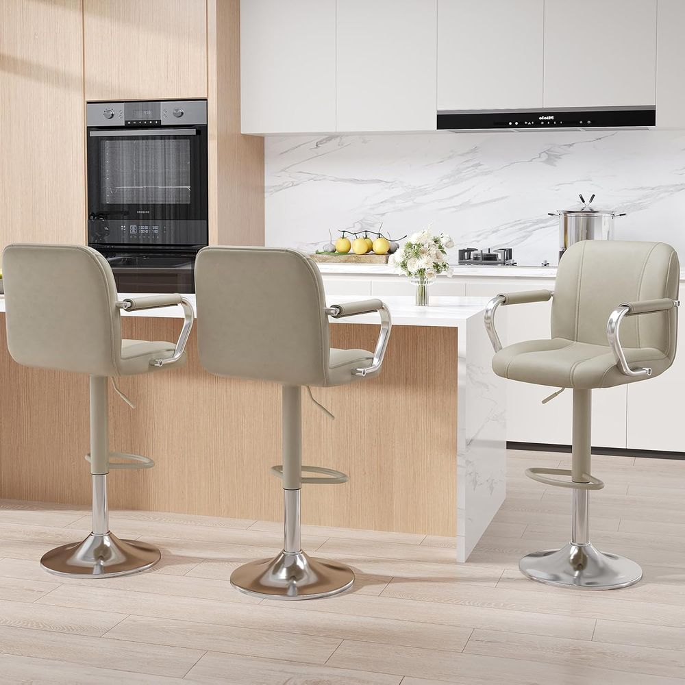 3 Beige Adjustable Swivel Coun - Home Bar Seating recensie en prijs