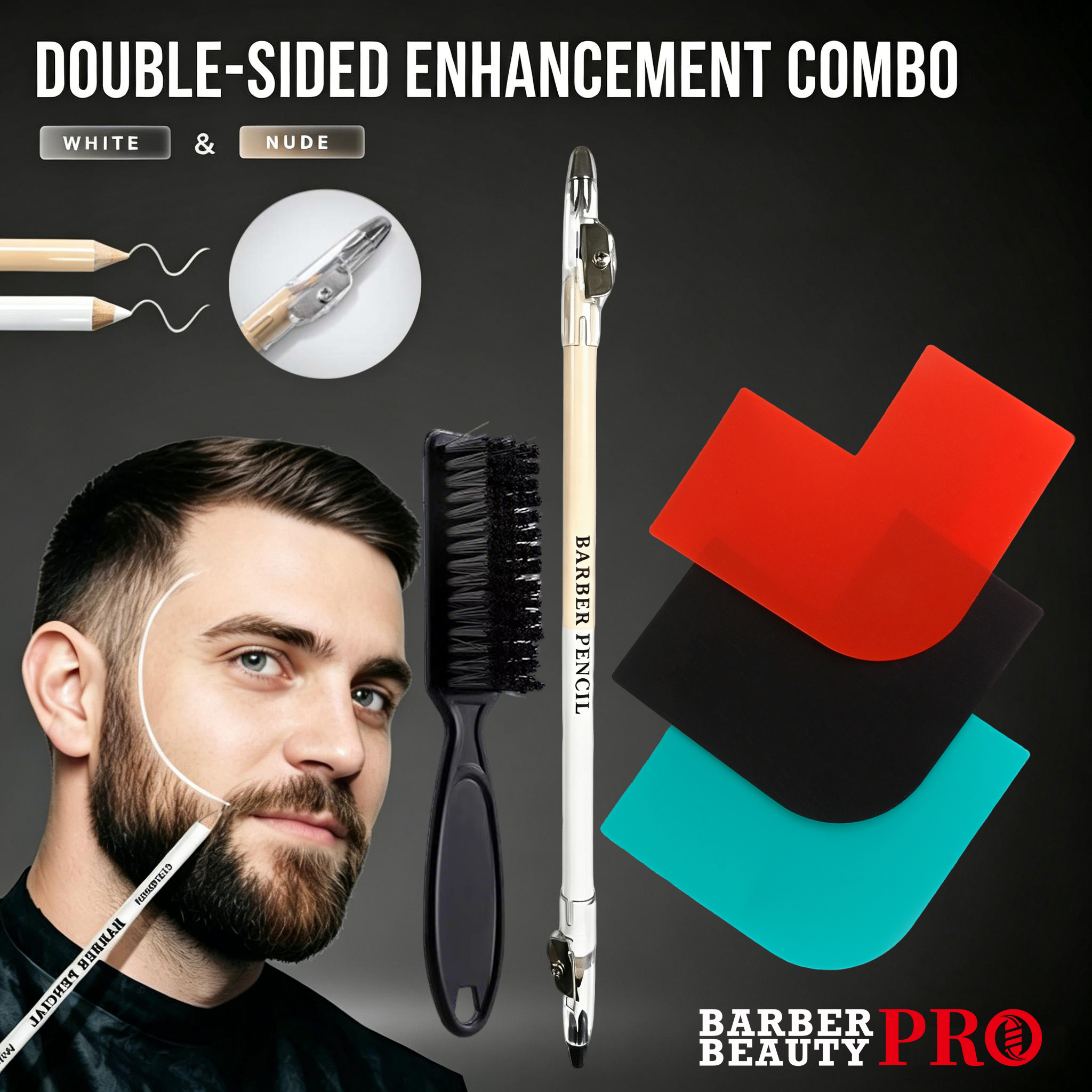 3Pcs Double-sided Barber Beard - Home Barber recensie en prijs