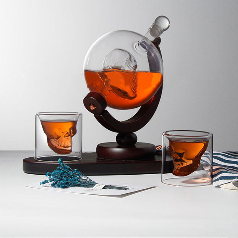 Skull Globe Whiskey Decanter S - Decanter Globe Set recensie en prijs