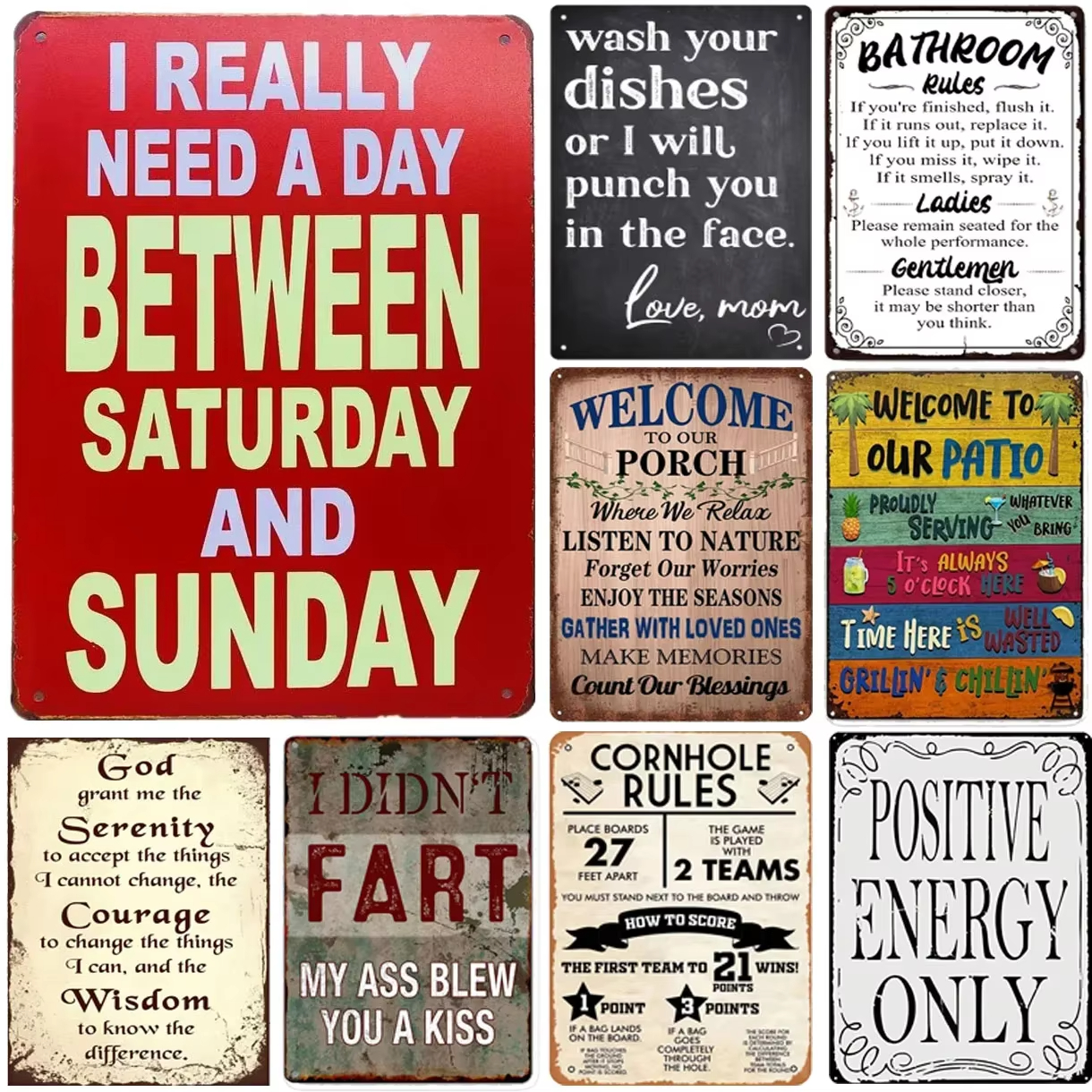 Quotes Plaque Metal Tin Signs  - Home Bar Cafe recensie en prijs