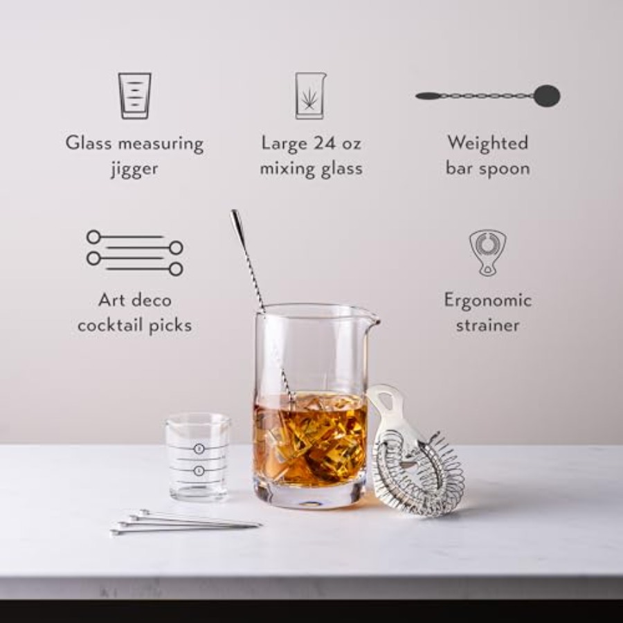 Cocktail Mixing Glass, Old Fas - Home Bar Set recensie en prijs