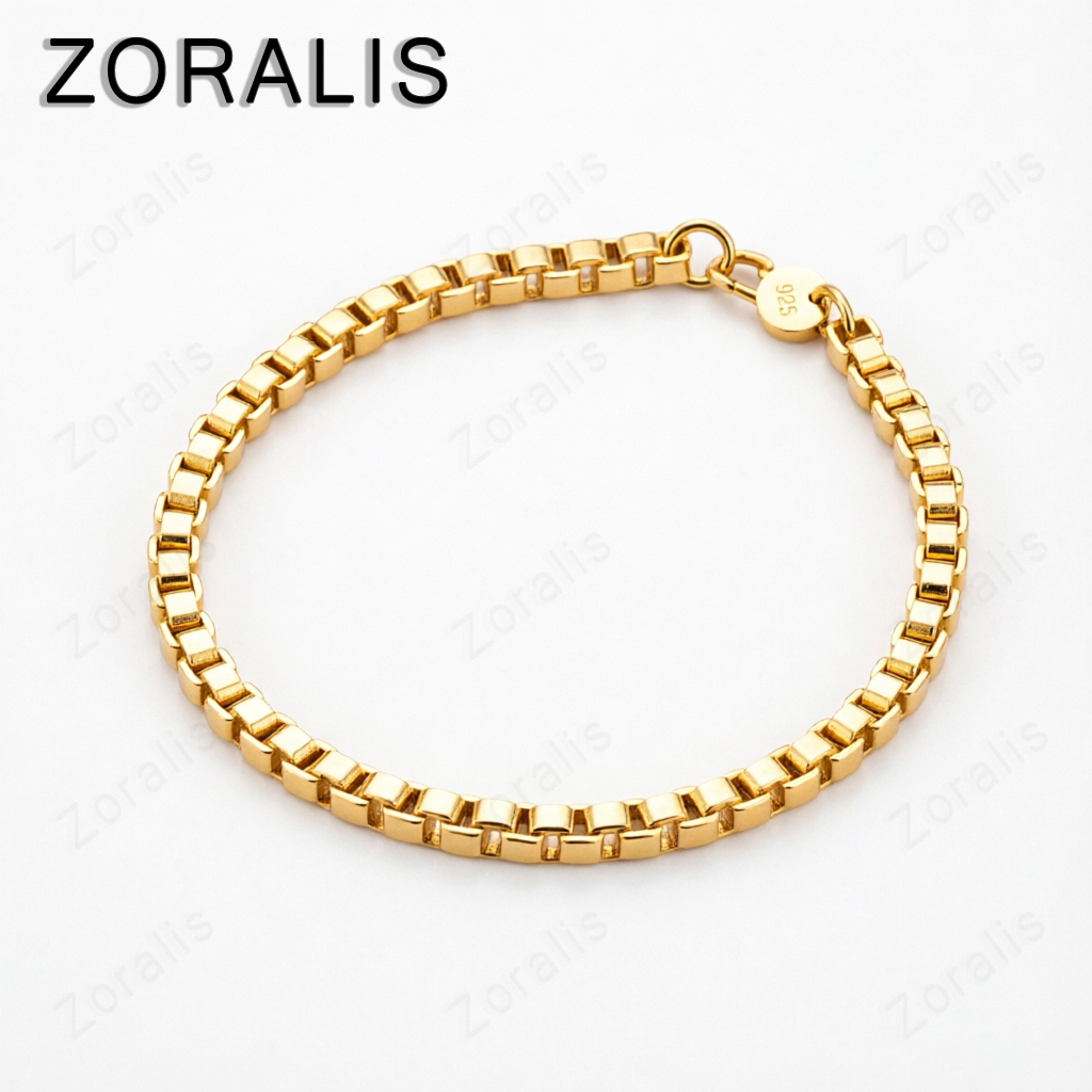 Exquisite 18K Gold 4mm Box Cha - Bar Cart Gold recensie en prijs