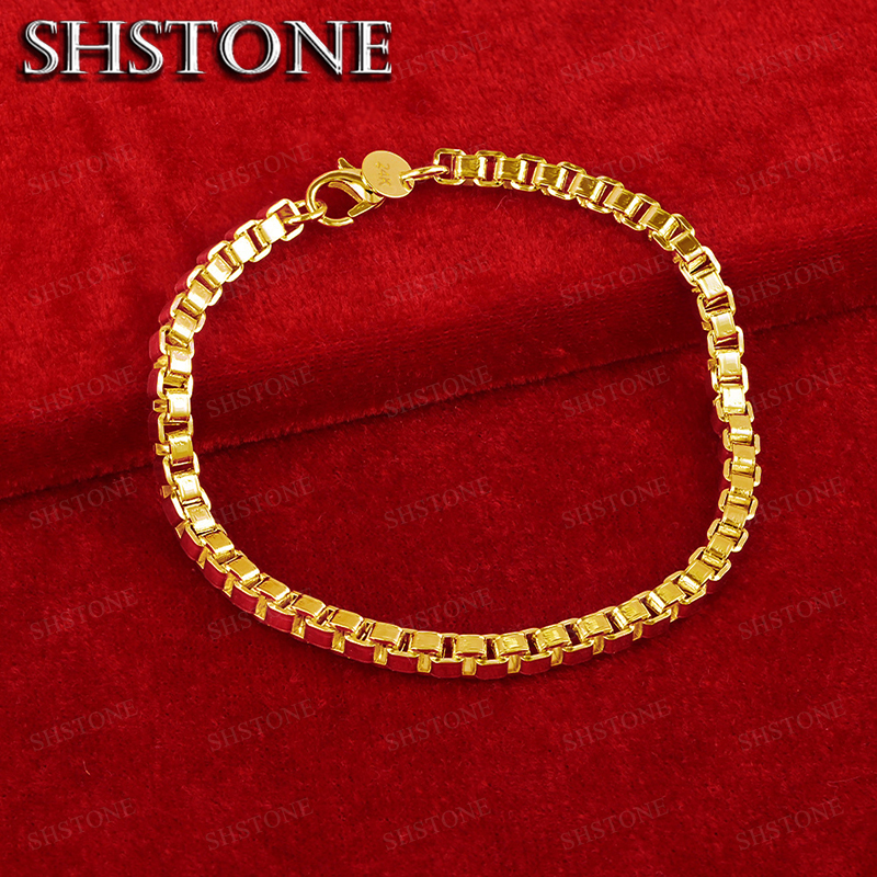 Exquisite 18K Gold 4mm Box Cha - Bar Cart Gold recensie en prijs
