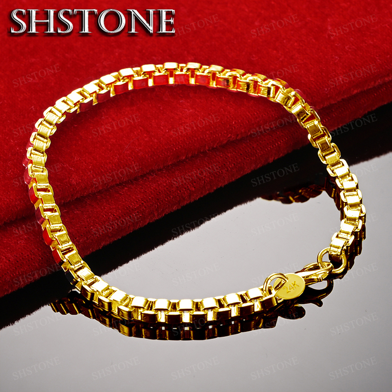 Exquisite 18K Gold 4mm Box Cha - Bar Cart Gold recensie en prijs